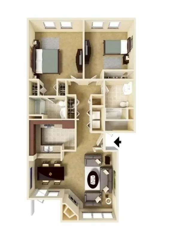 Floor plan 2X2-1012
