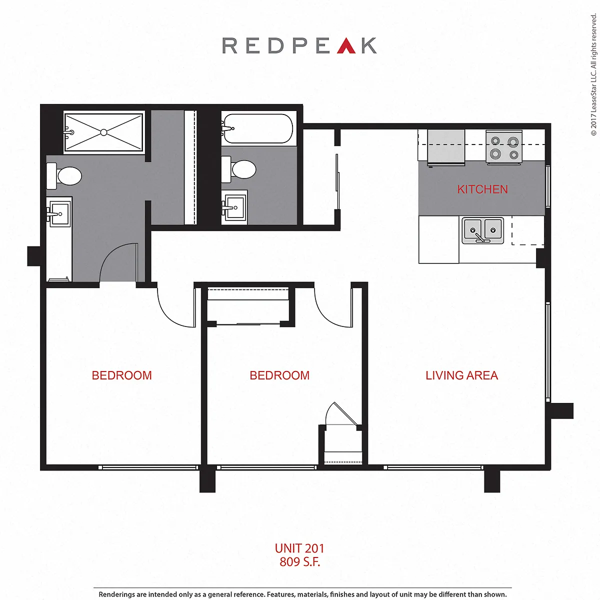 Floor plan Plan B2 - Two Bedroom