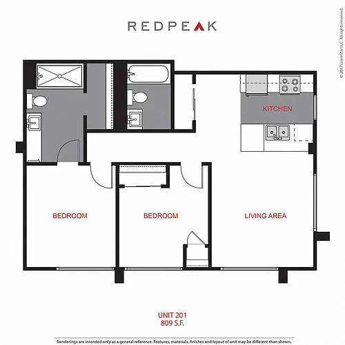 Floor plan Plan B2 - Two Bedroom