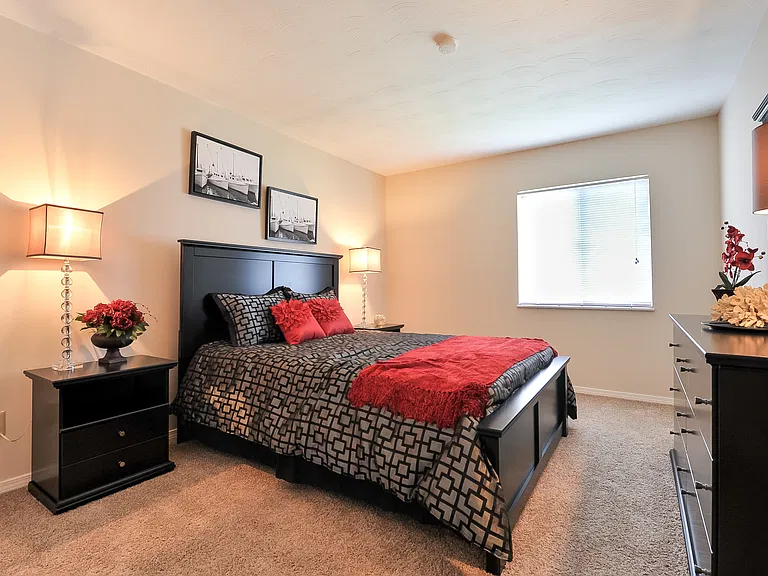 Bedroom at Deerfield Apartments