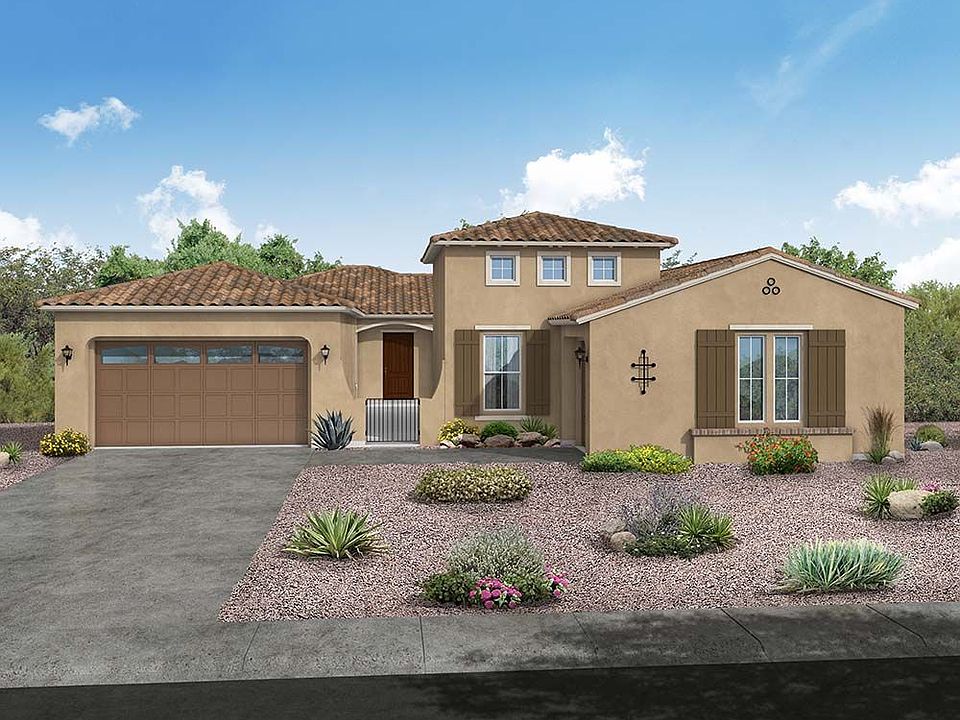 Spanish exterior elevation rendering Lyra floor plan by William Ryan Homes Phoenix