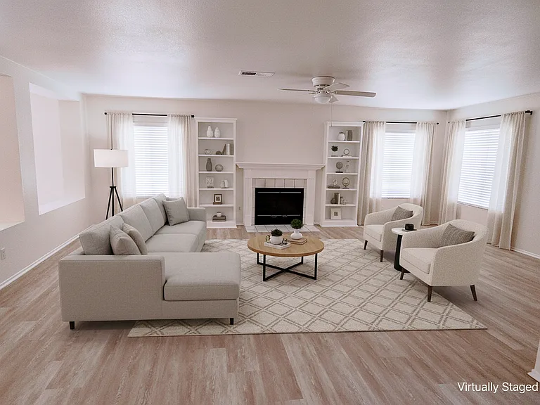 Family Room, Virtually Staged