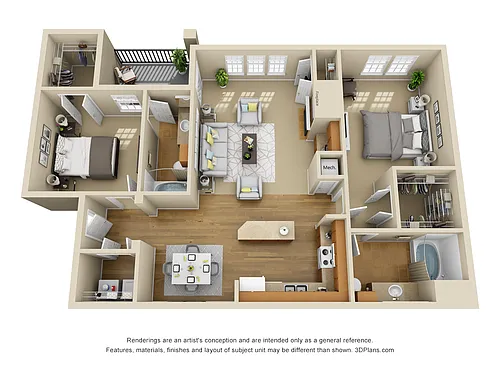 Floor plan Queen Palm