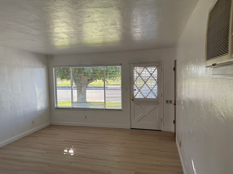 Living room with new flooring.