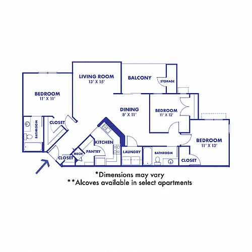 Floor plan 3 Bedroom