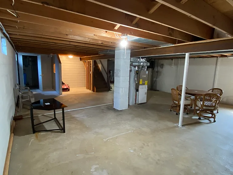View of Large Unfinished Basement- Ample Storage