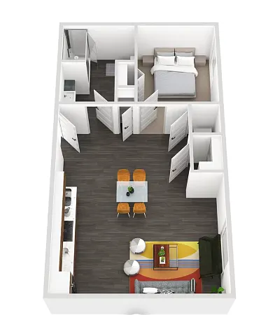 Floor plan One Bedroom Large