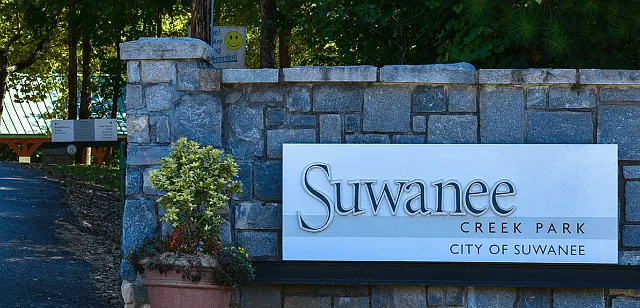 Enjoy easy access to the 4 mile trail at Suwanee Creek Park
