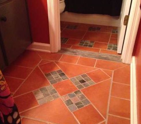 Custom tile in both baths