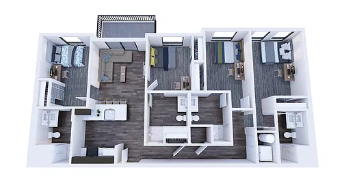 Floor plan 4x4 A Balcony