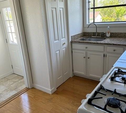 Kitchen with gas stove