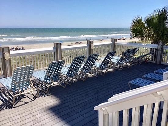 Enjoy Beach Cabana 2nd floor overlooking ocean. Elevator and Bathrooms also in Beach Cabana