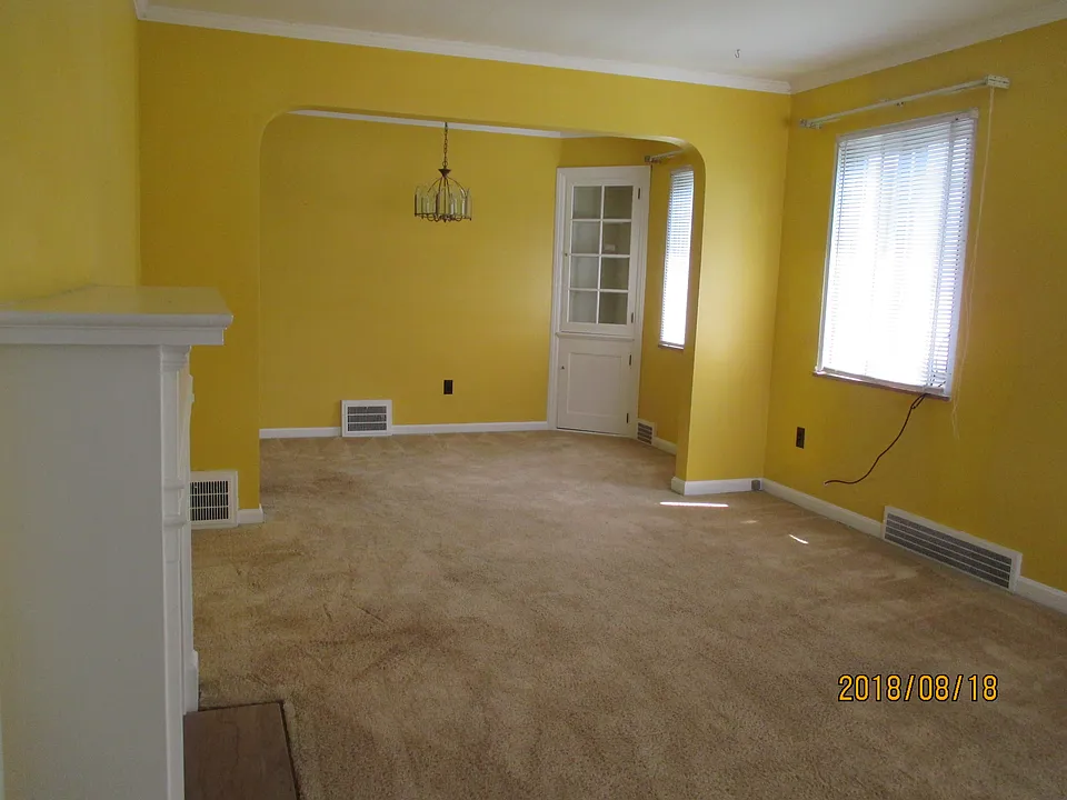 Living room and dining room