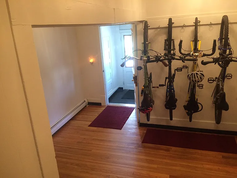 Bike storage in lobby