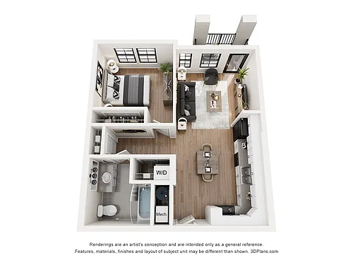 Floor plan One Bedroom