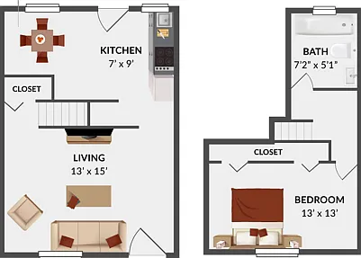 Bethlehem 1 Bedroom Townhome Bethlehem 1 Bedroom Townhome