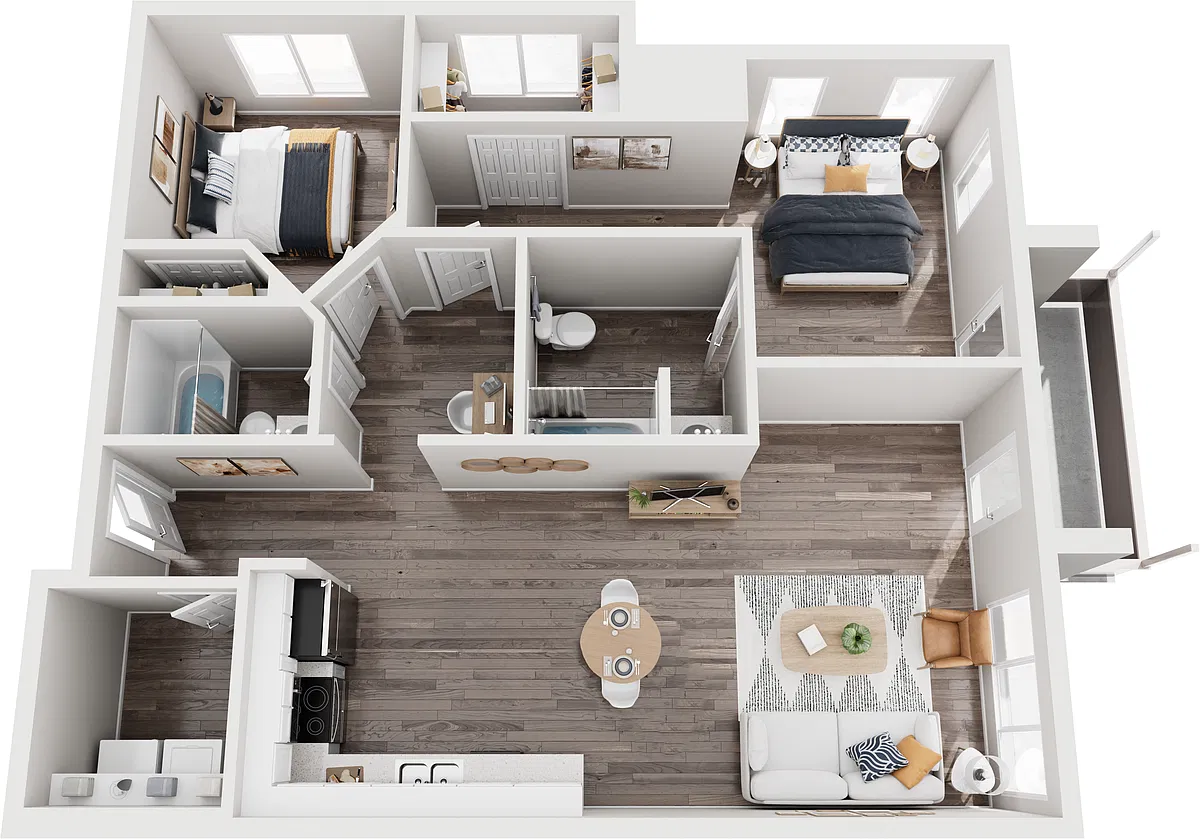 Floor plan 2X2 D