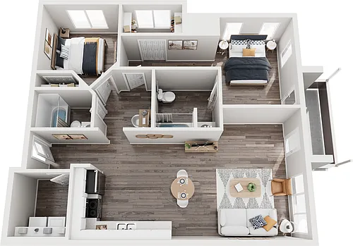 Floor plan East - 2x2 D
