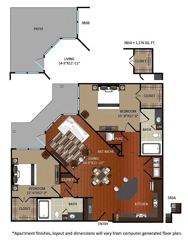 Floor plan 3B3