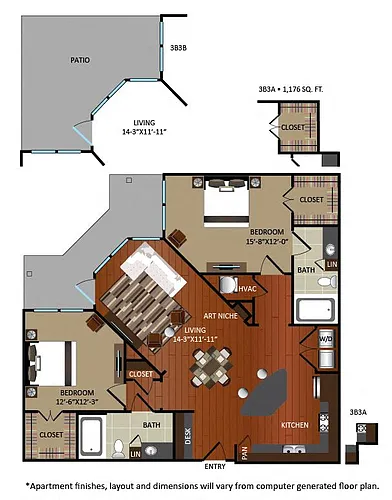 Floor plan 3B3