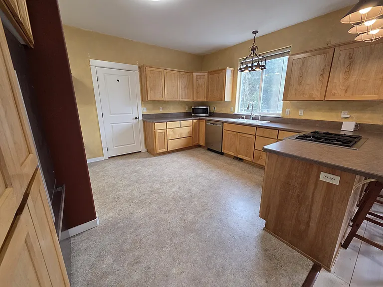 View of kitchen from great room
