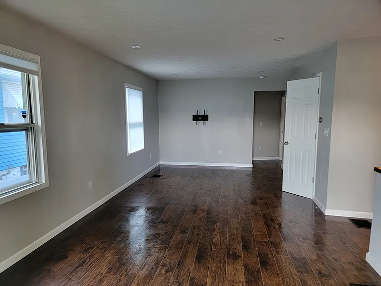 Living area with storage closet