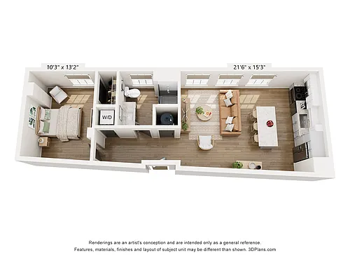 Floor plan 1BR TYPE R