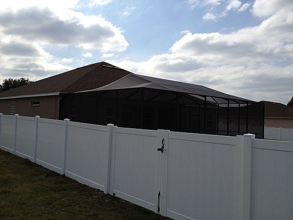 Rear view outside fence