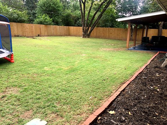 large fenced yard
