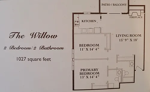 Floor plan Willow