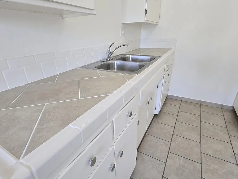 Tiled counter tops.