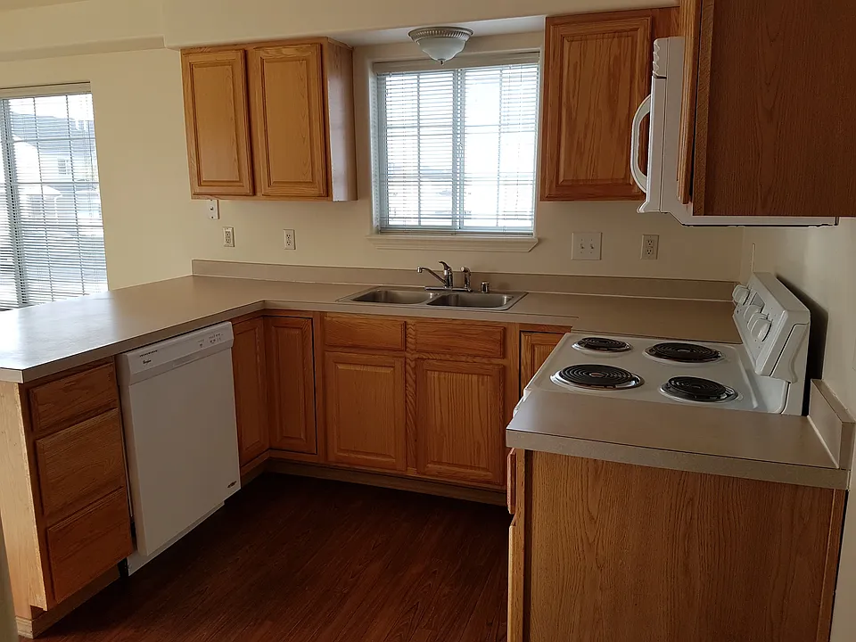 Spacious kitchen with ample counter space