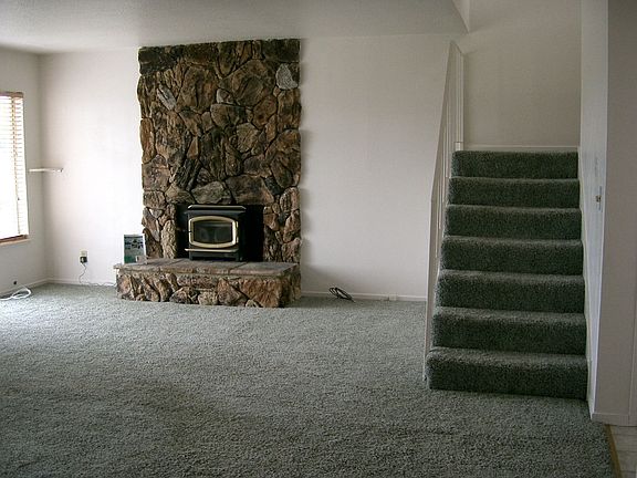 Living room with fireplace