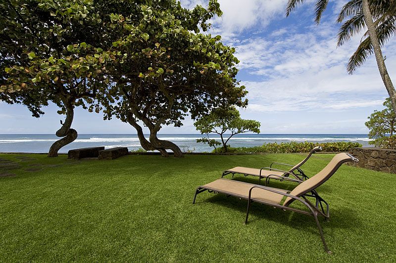 Manicured oceanfront living