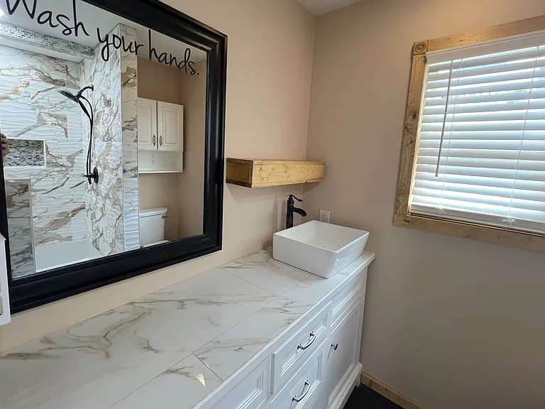 Modern bathroom countertop