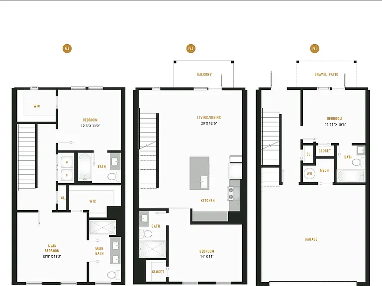 Town Home D Floor Plan Town Home D Floor Plan