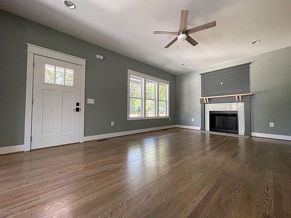Living room showing front door