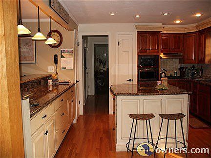 Kitchen with Island & Bar