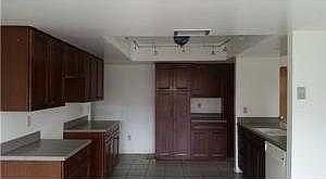 kitchen with coffer ceiling