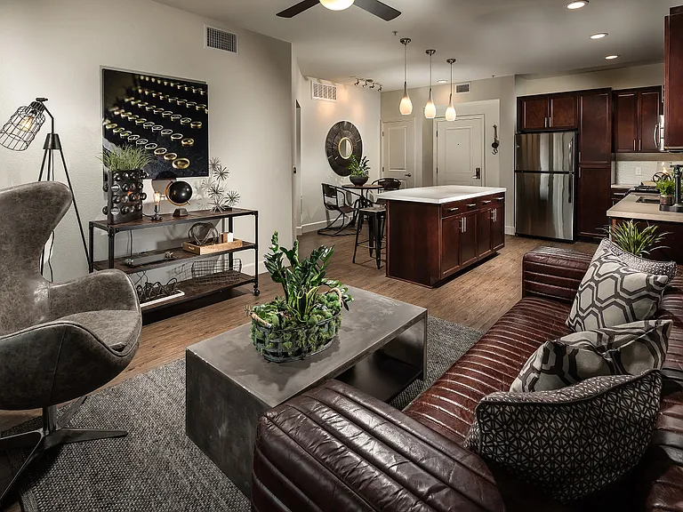 Corona, CA Metro at Main Apartments living room