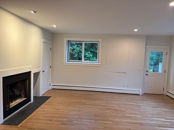 large living area with fireplace