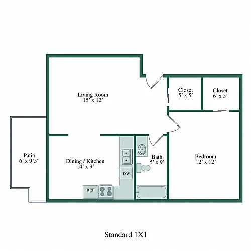 Floor plan 1X1