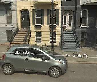 Street view from Washington Park