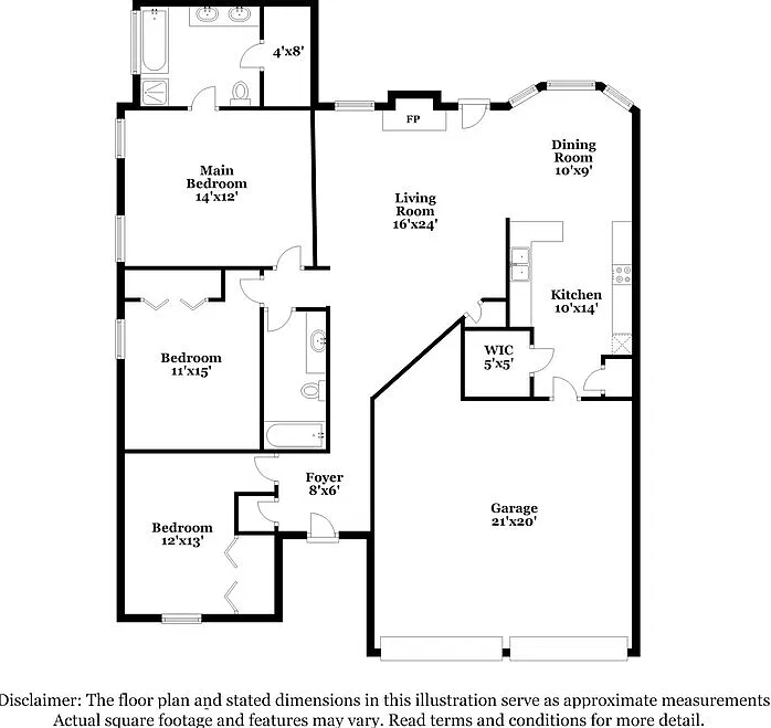 3 bed, 2.0 bath, 1386 sqft, $1,755 — Photo 2