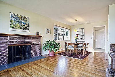 Living room adjacent to the dining room