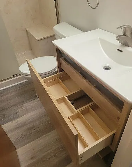 Contemporary Vanity with lots of storage