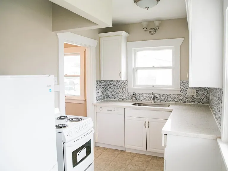 new stove, fridge and counters
