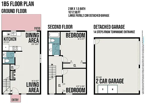 Floor plan 1B5 Townhome