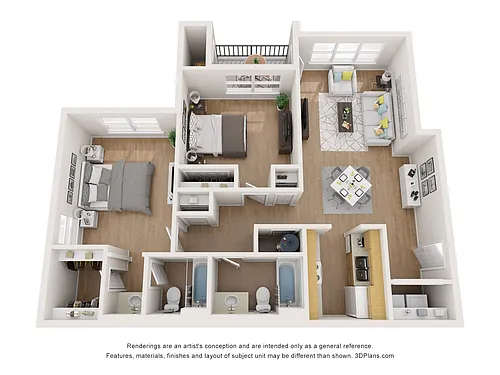 Floor plan 2 Bed / 2 Bath