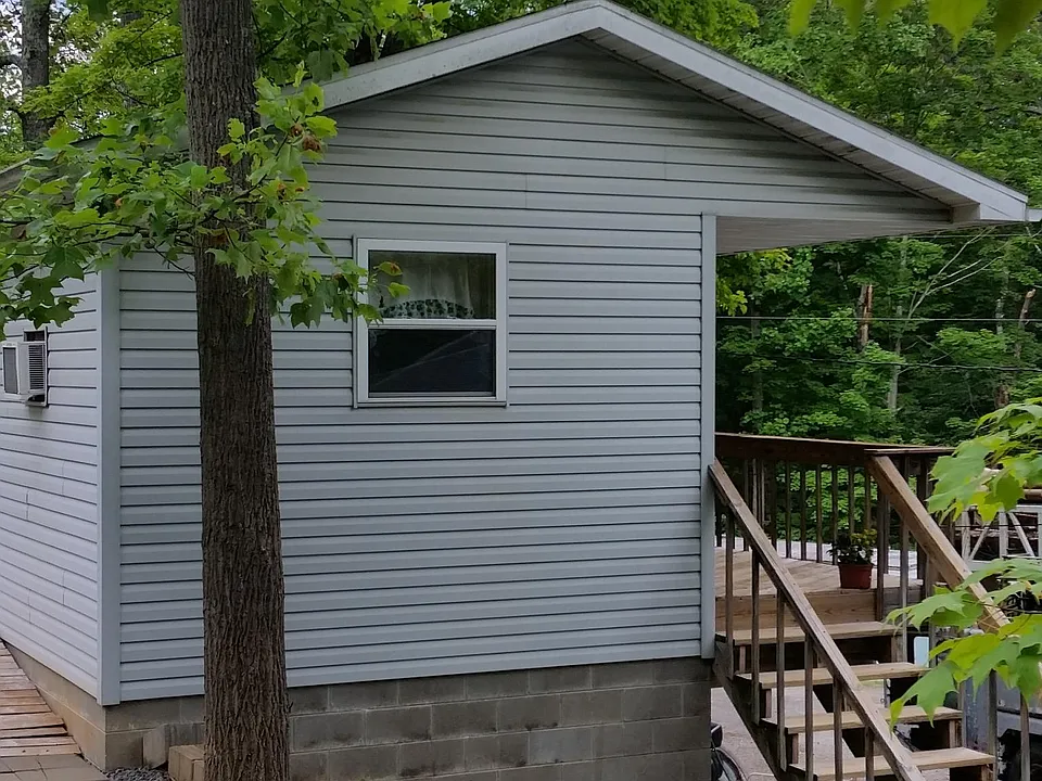 Country setting, ramp handicap accessible, parking for one vehicle.